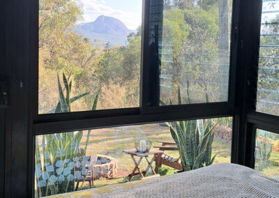 View from bed Moogie Pod